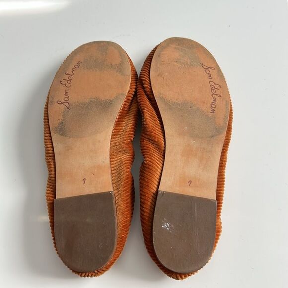 Sam Edelman Felicia Corduroy Slip On Round Toe Ballet Flats Mustard Size 7 - Picture 3 of 7